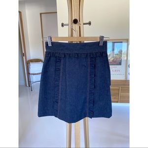 NWT Miu Miu Denim Ruffle Mini